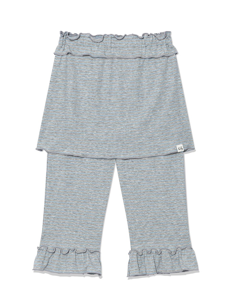 FRILL CAPRI SKIRT PANTS(ST GREY)