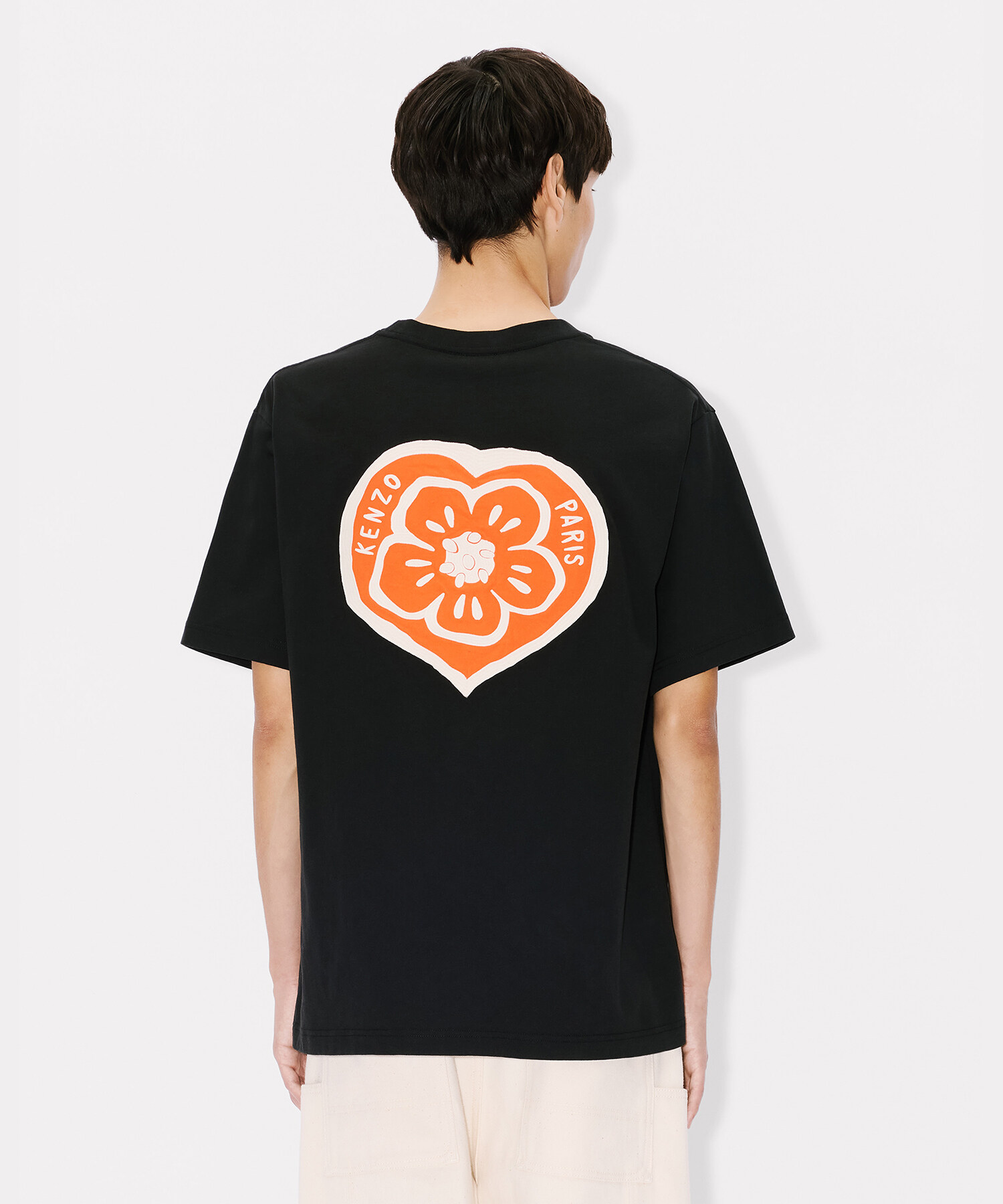 Мужская оверсайз футболка Kenzo Bokeh Heart K265AMT702BKX