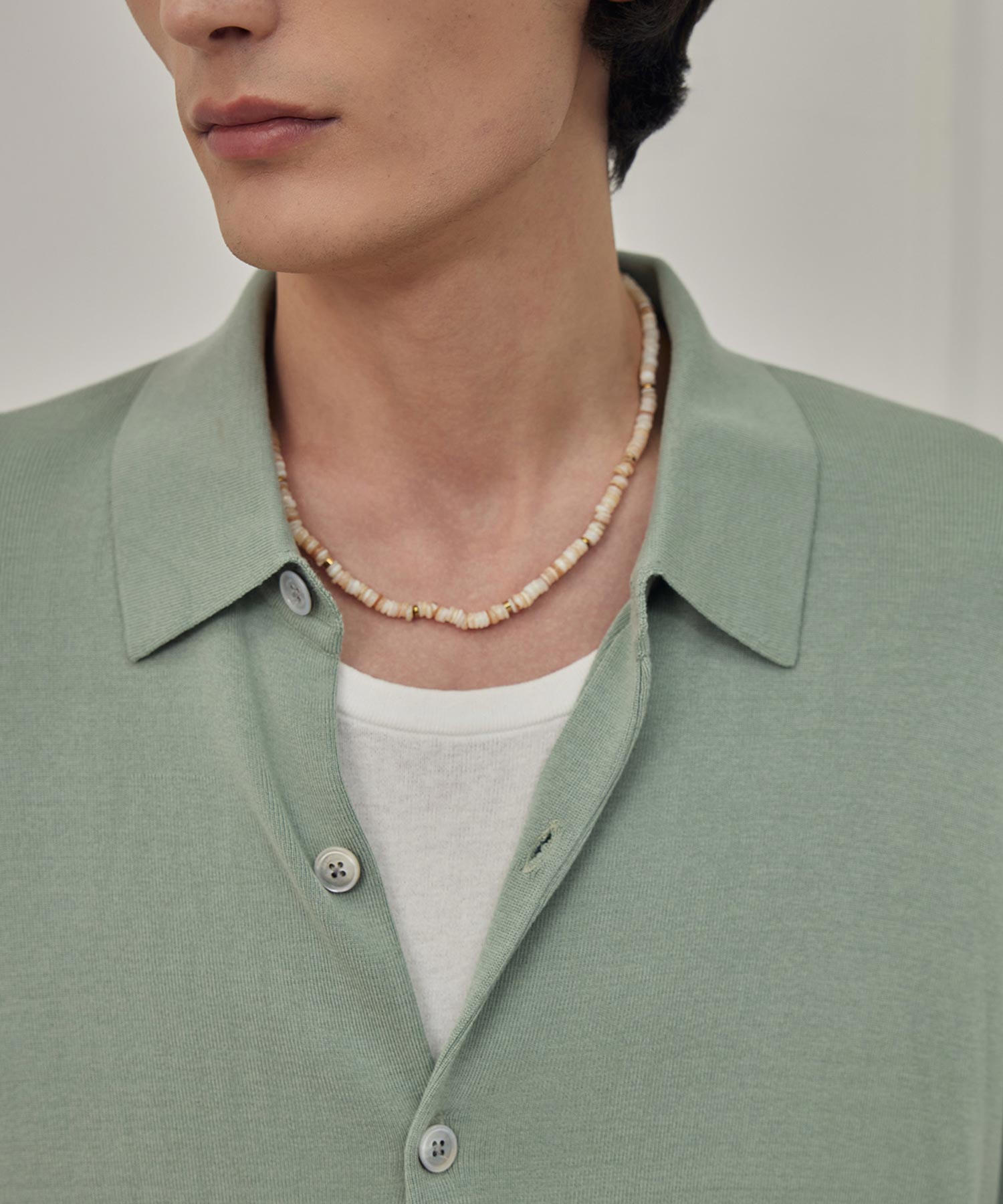 Шелковый кардиган поло Reiss - Shale Green