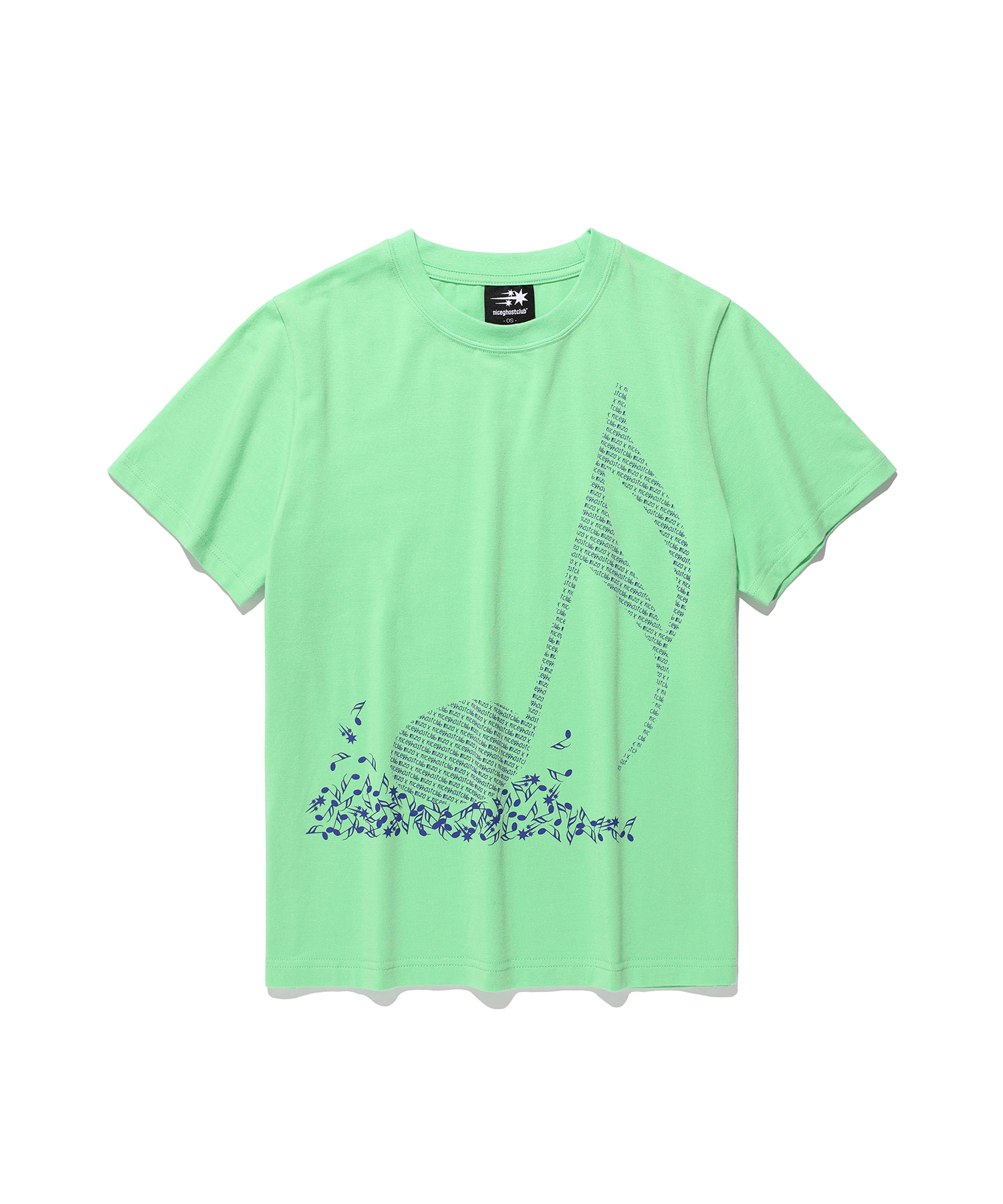 X JIMMIZO MUSIC NOTE TEE_YELLOW GREEN(NG2GMFT501B)