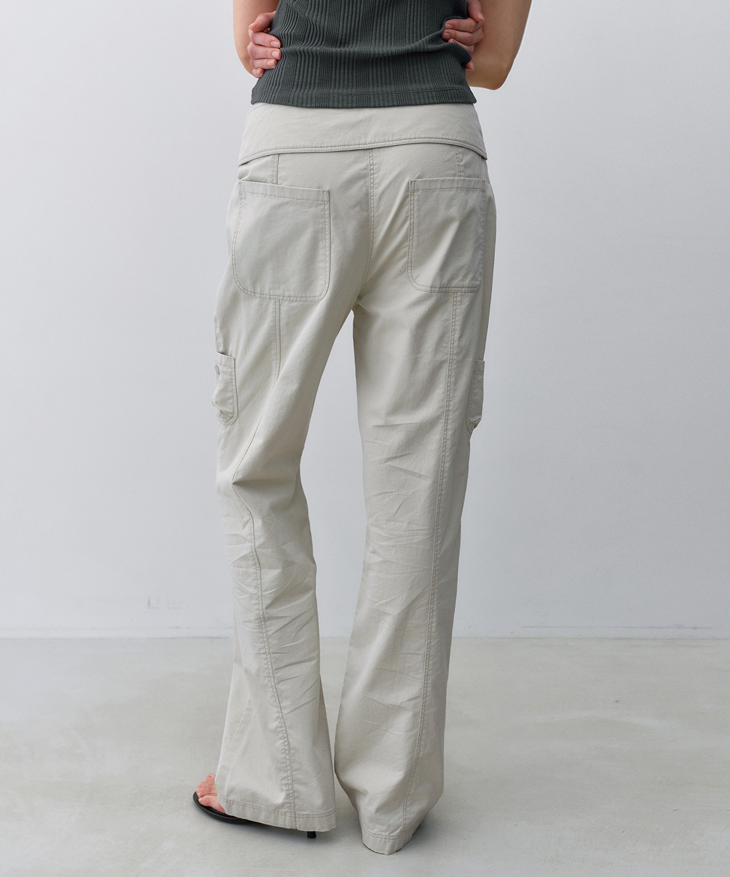 Washed Cotton Pocket брюки LIGHT BEIGE