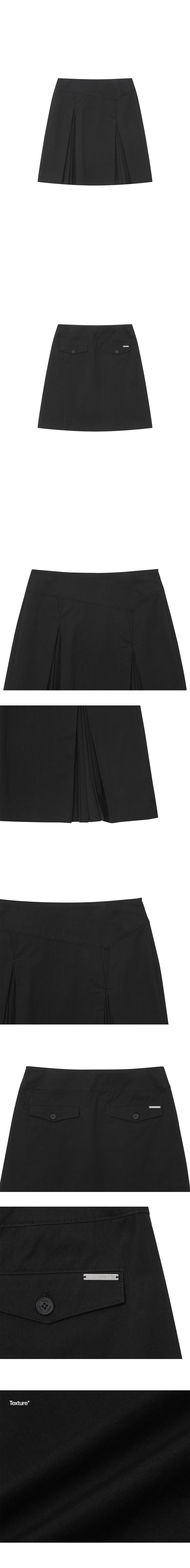 ACCORDION SIDE PLEATS MIDI SKIRT #REI同款! - 2 COLORS BLACK