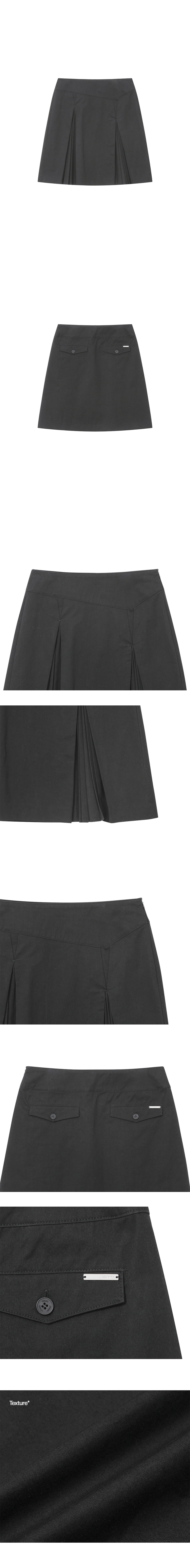 ACCORDION SIDE PLEATS MIDI SKIRT #REI同款! - 2 COLORS CHARCOAL