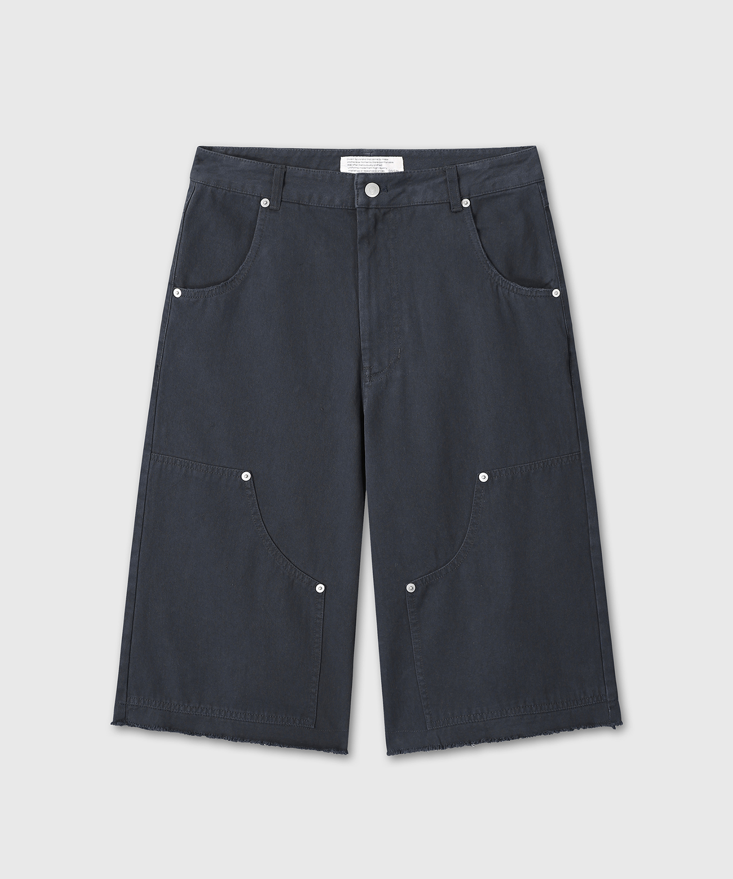 W WASHED COTTON BURMUDA PANTS (NAVY)