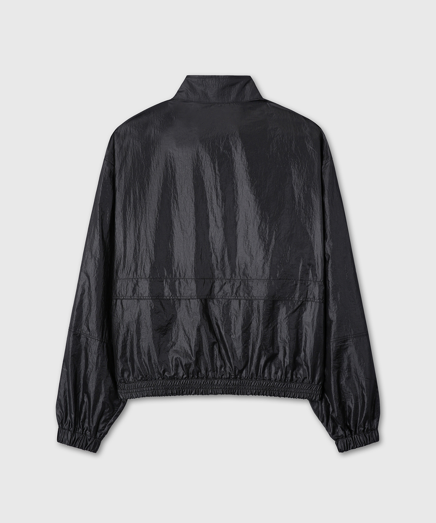 REGULAR FIT SHEER NYLON JACKET (BLACK)