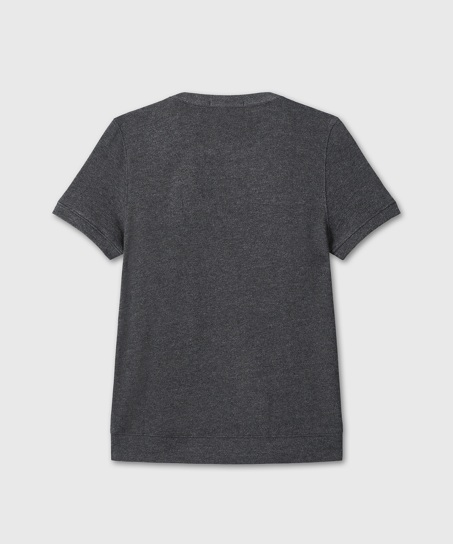 ASYMMETRY COTTON CARDIGAN (CHARCOAL)