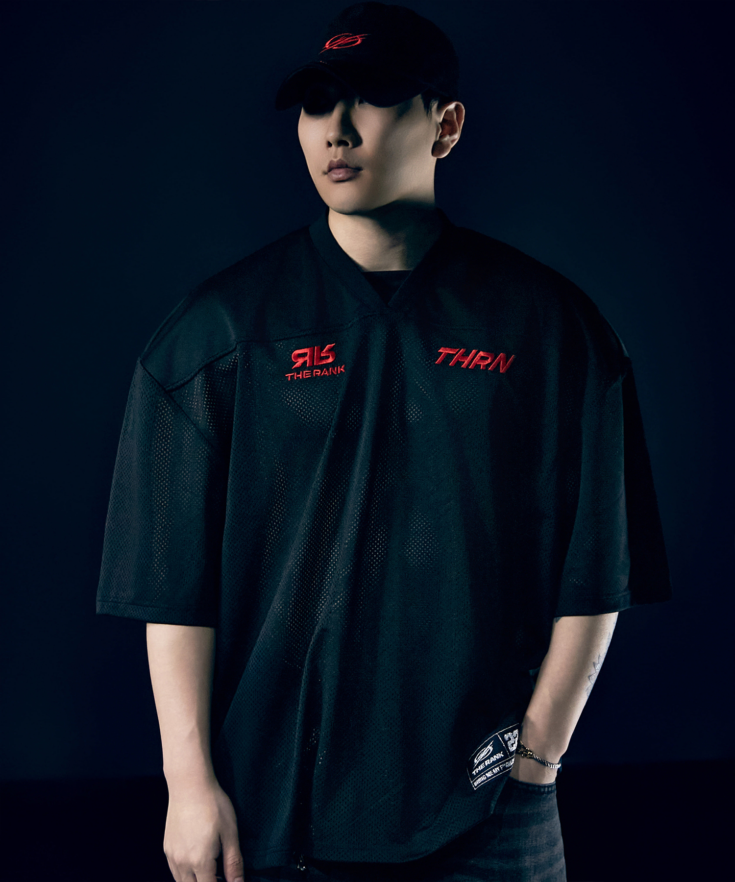 AIRGRID SPORTS MESH JERSEY [BLACK / RED]