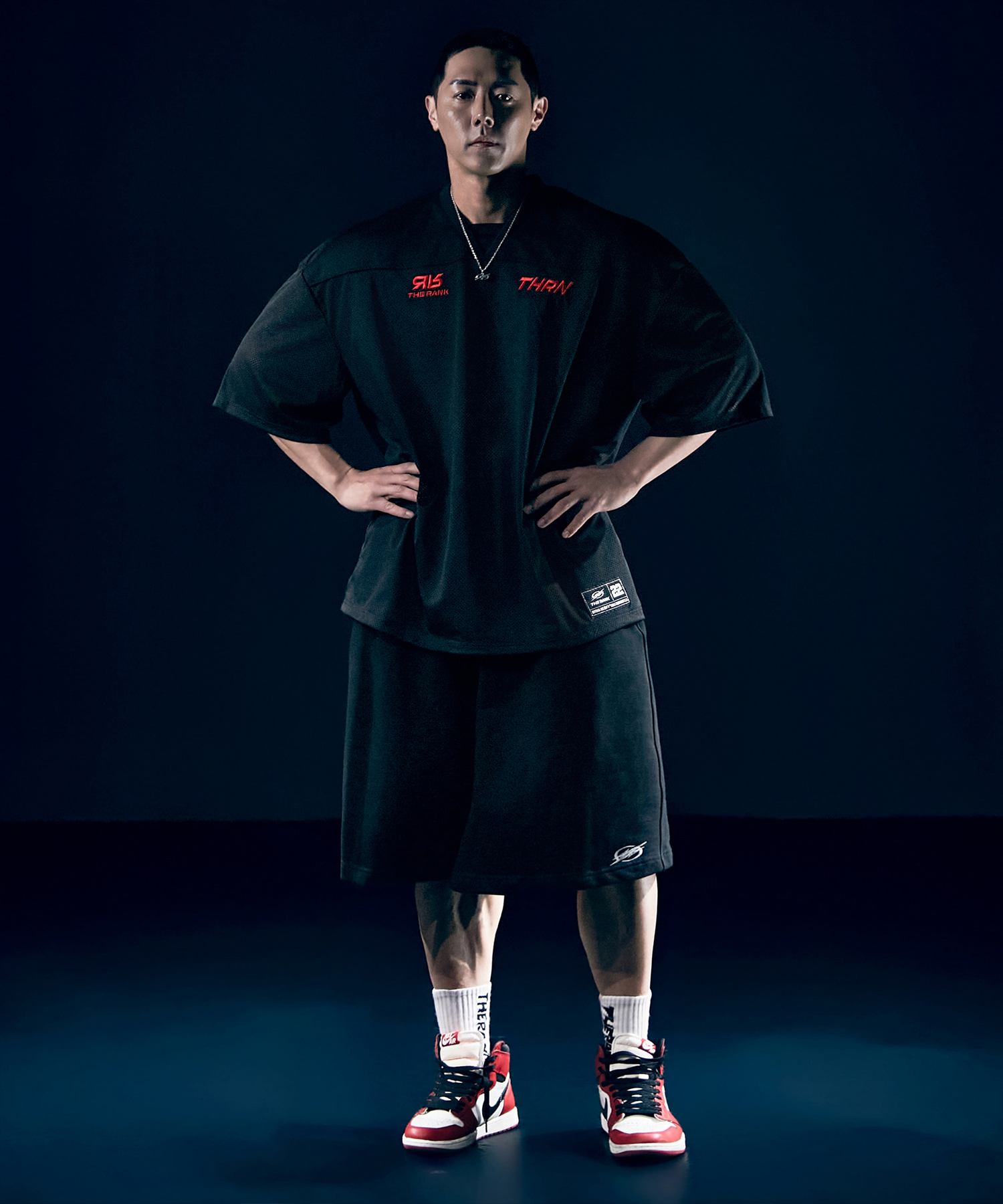 AIRGRID SPORTS MESH JERSEY [BLACK / RED]