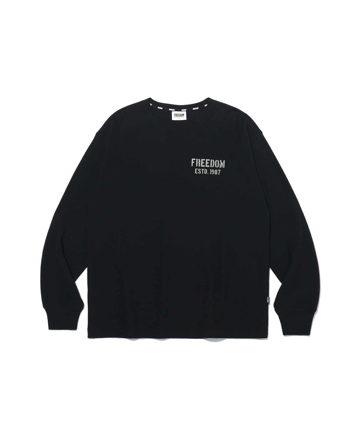 1987 Waffle Long Sleeve (Black)