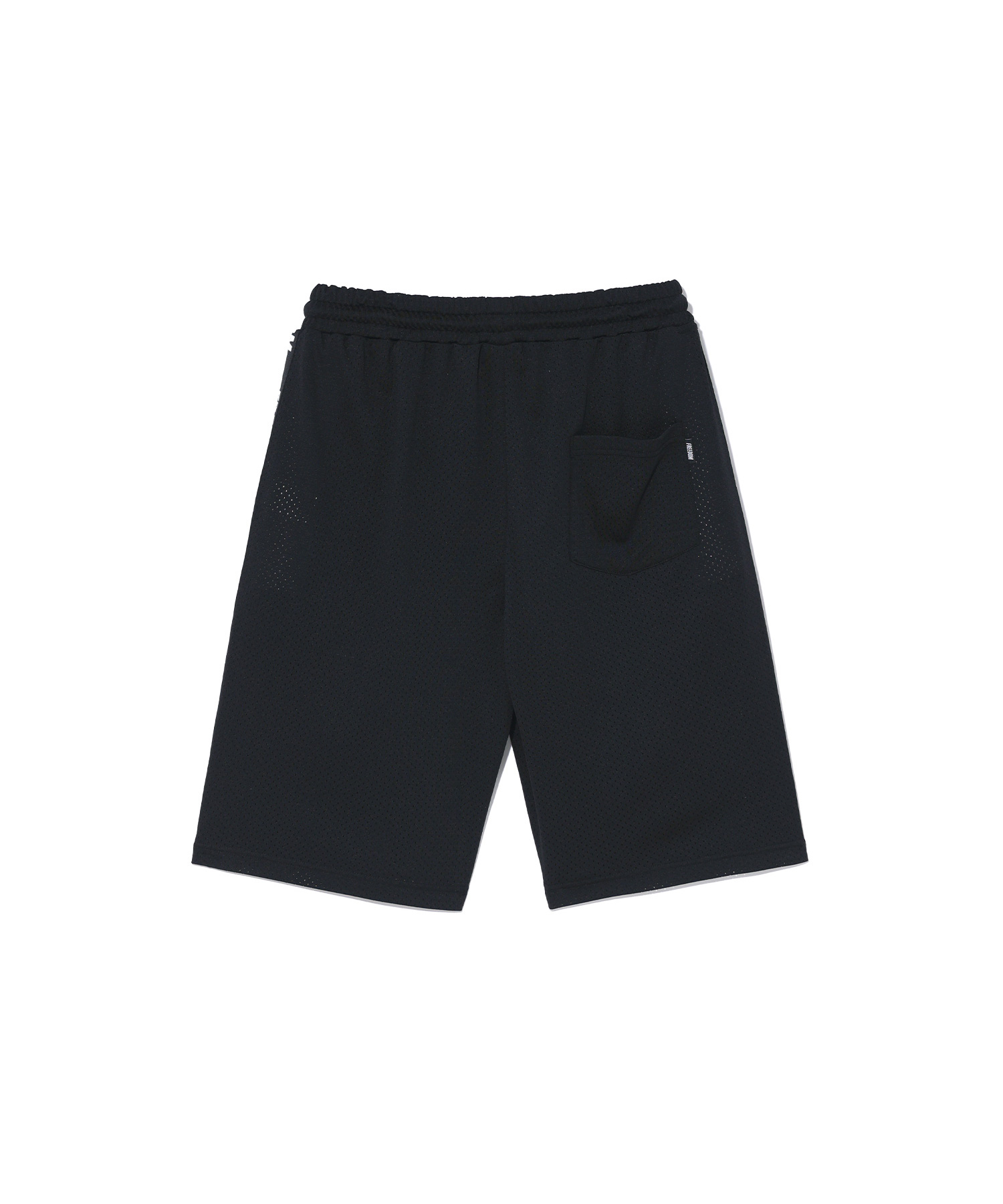 Entire Mesh Lettering Bermuda Shorts (Black)