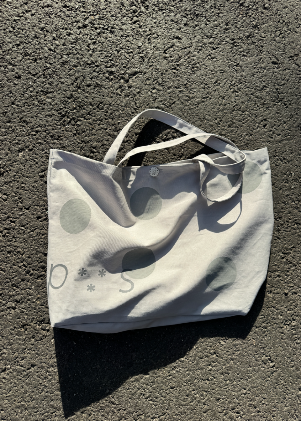 PVS DOT BUTTON BAG - 3 COLORS LIGHT GREY