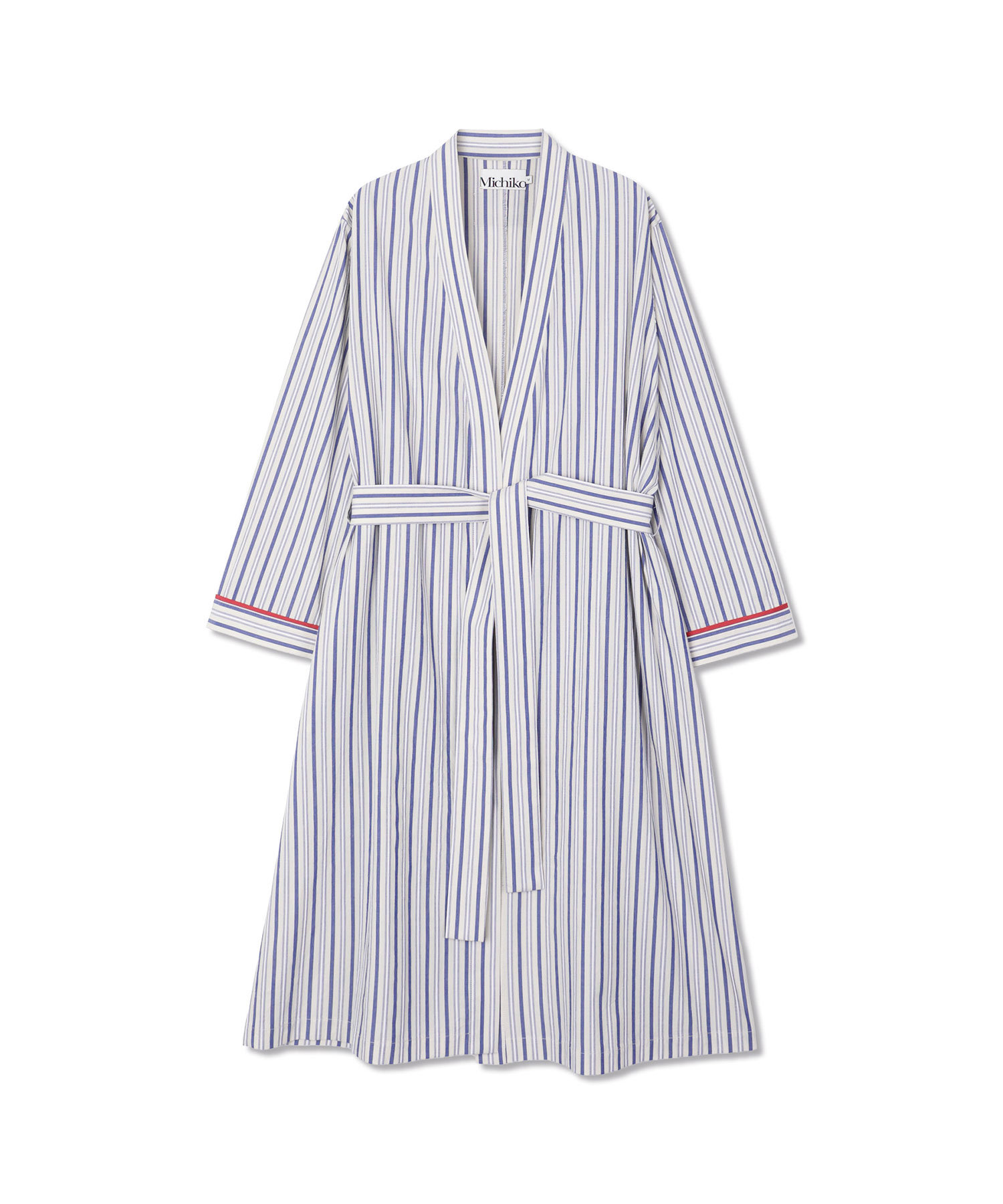 (Uni) полоса Cotton Pajama Robe Calm синий