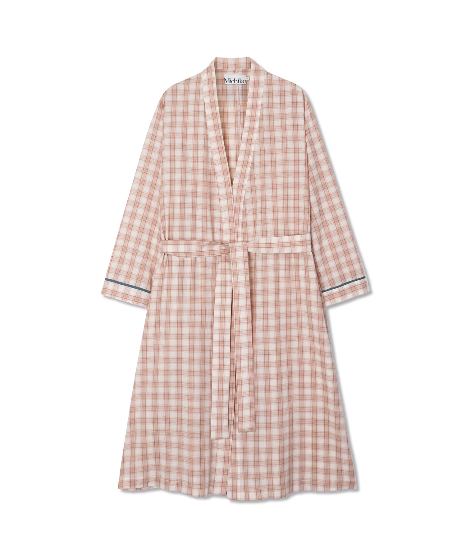 (Uni) клетка Cotton Pajama Robe Brick красный