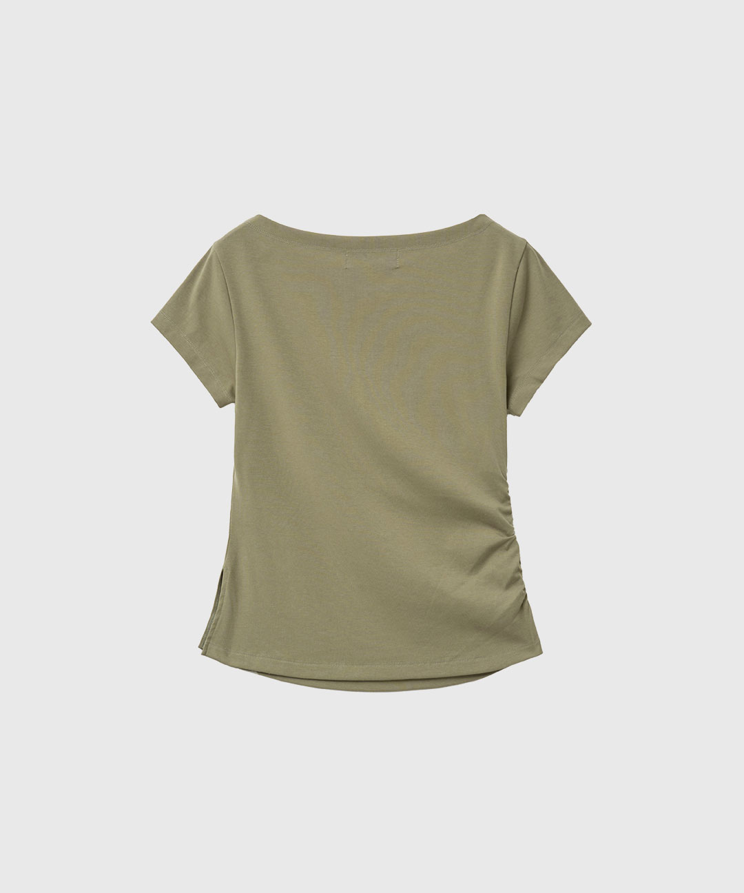 woman drape shirring half футболка [light khaki]