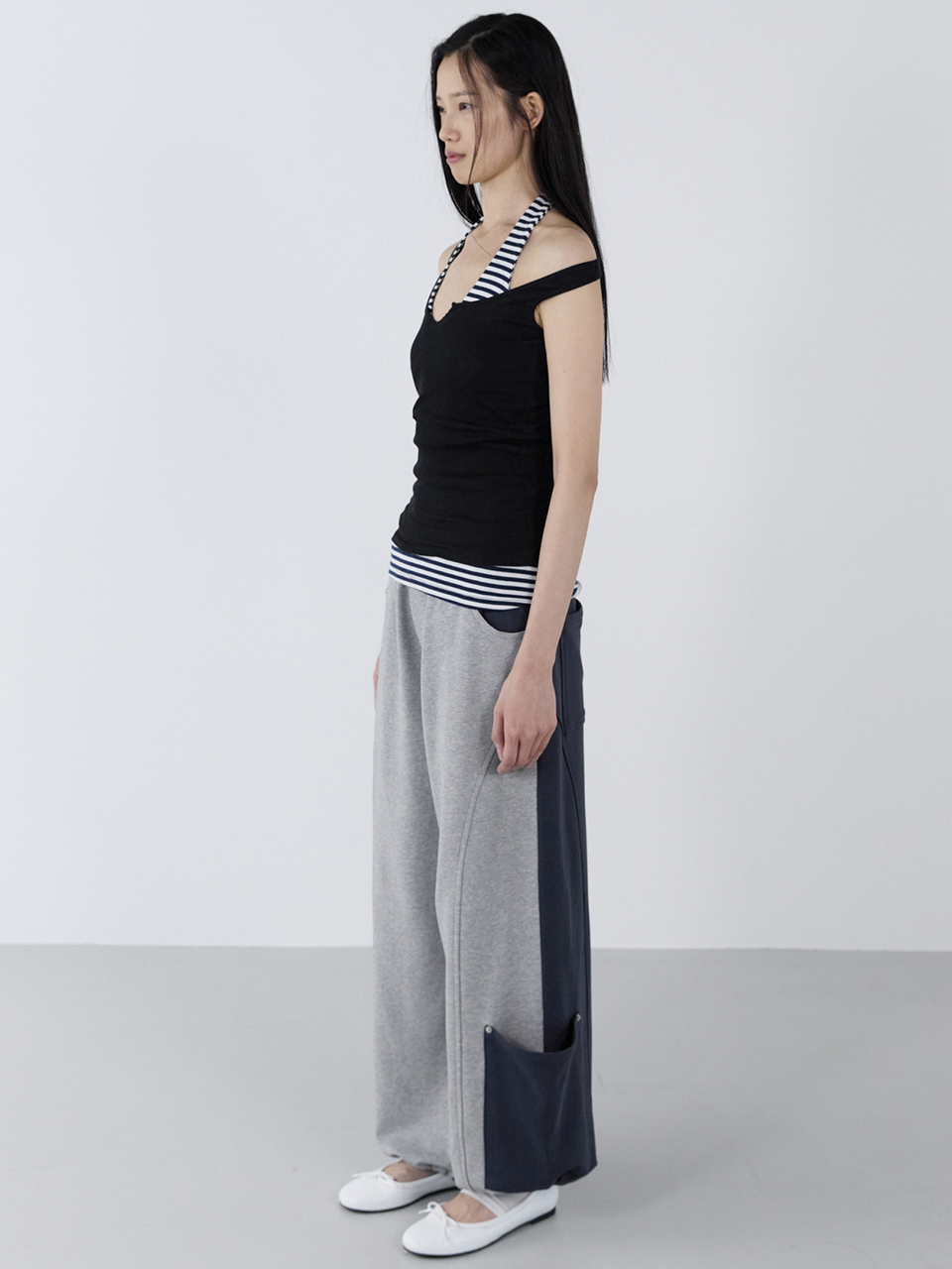 Reverse Pocket Pants _ Gray