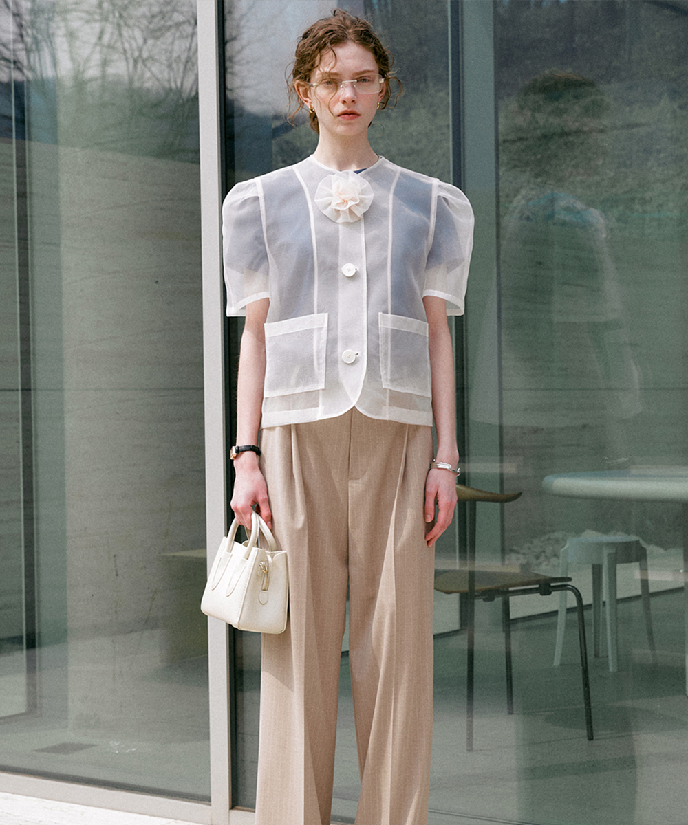 ROSE SEE-THROUGH JACKET_BEIGE