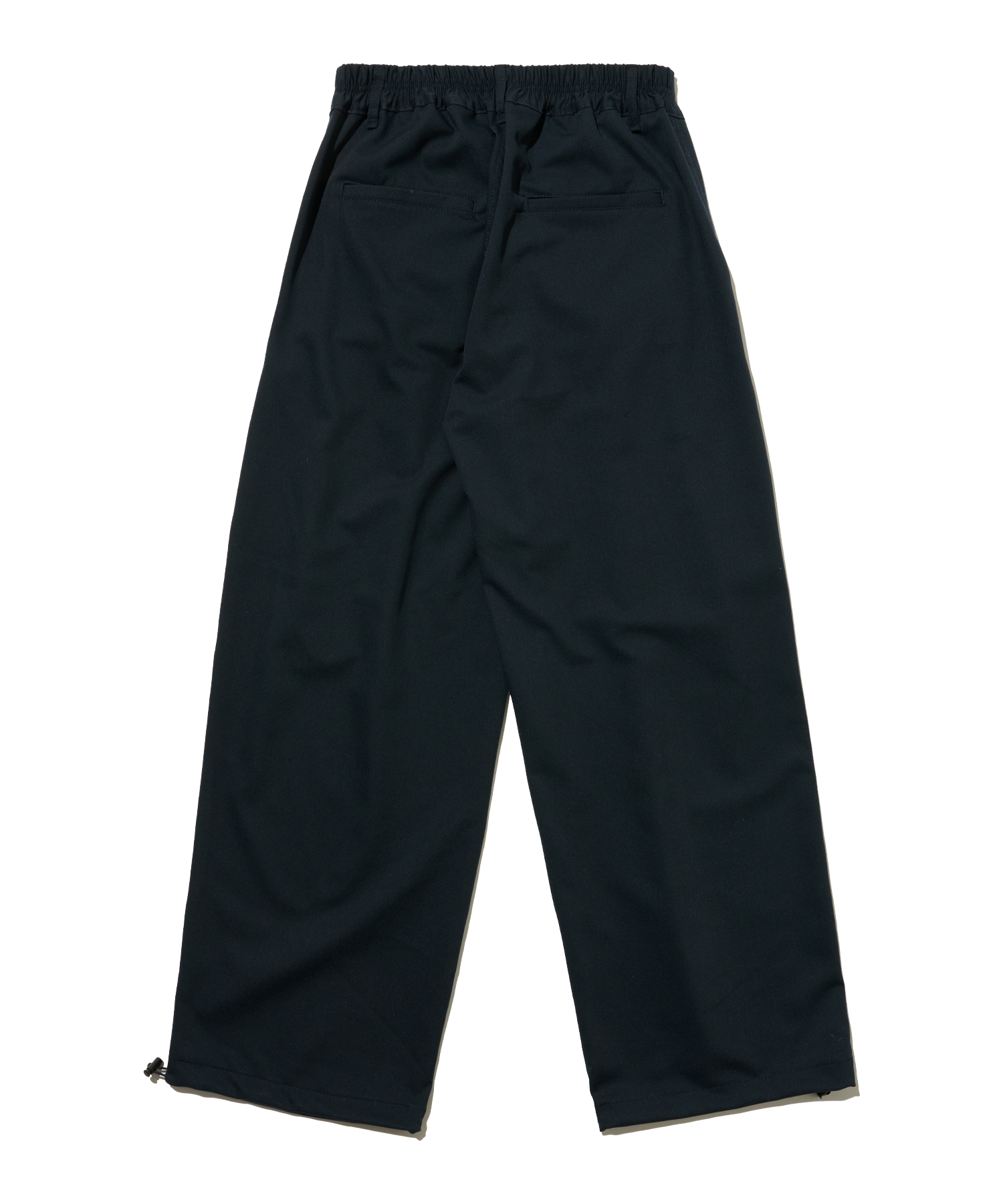 Широкие брюки слаксы с двумя защипами (Navy)