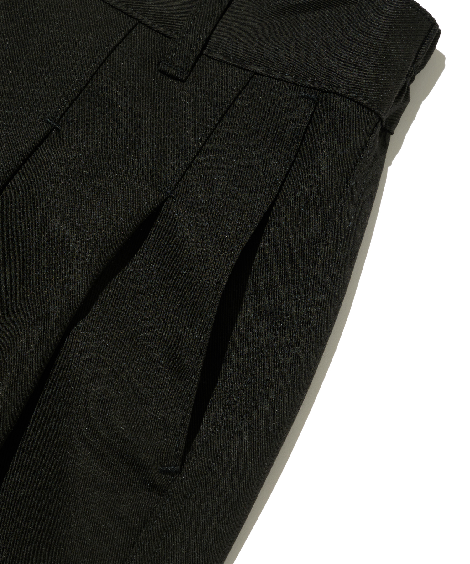 Широкие брюки-слаксы с двумя защипами (Black)