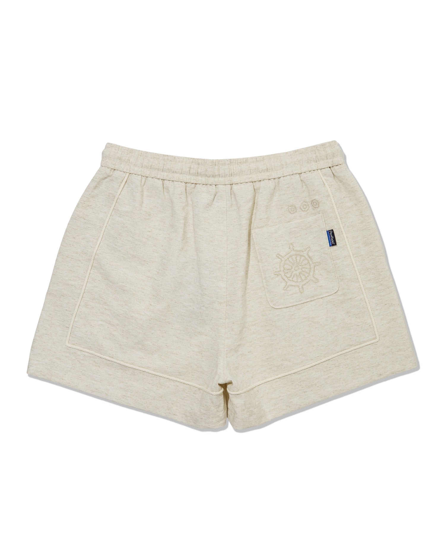 Льняные шорты с вышивкой Marine Doodle Ivory_FS2WP30U