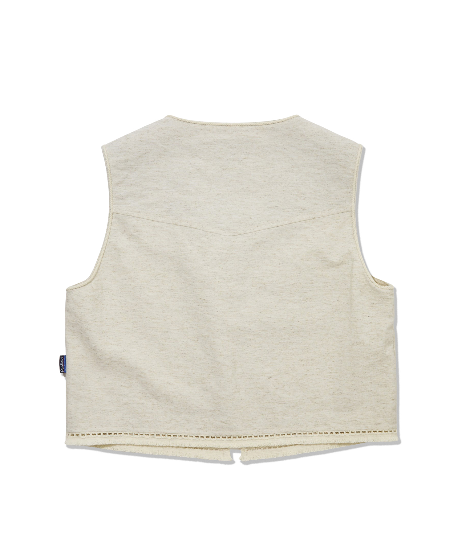 Жилет из льна Marine Doodle Embroidery Ivory_FS2WV30F