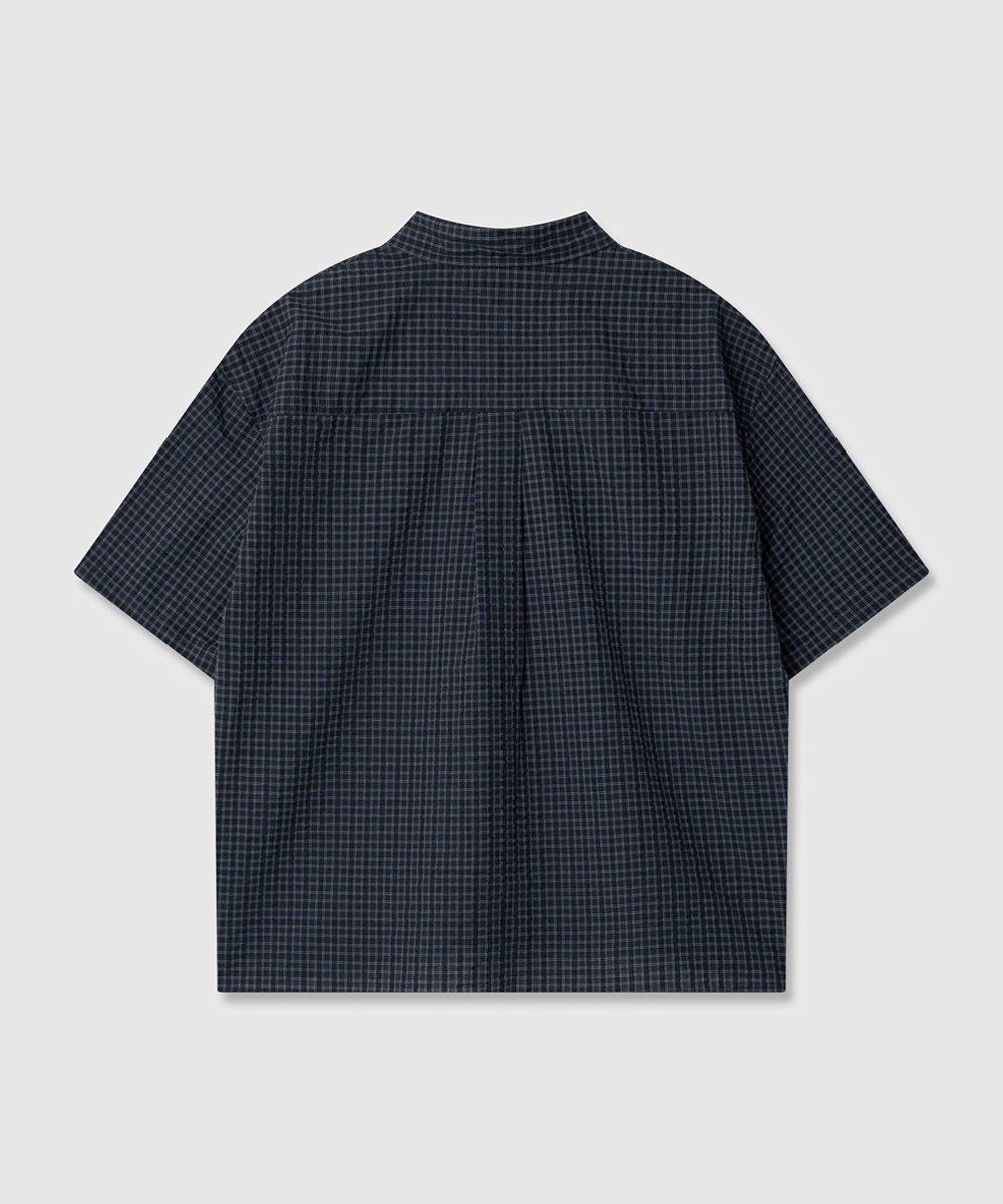 Укороченная рубашка в клетку с коротким рукавом (2 colors)
