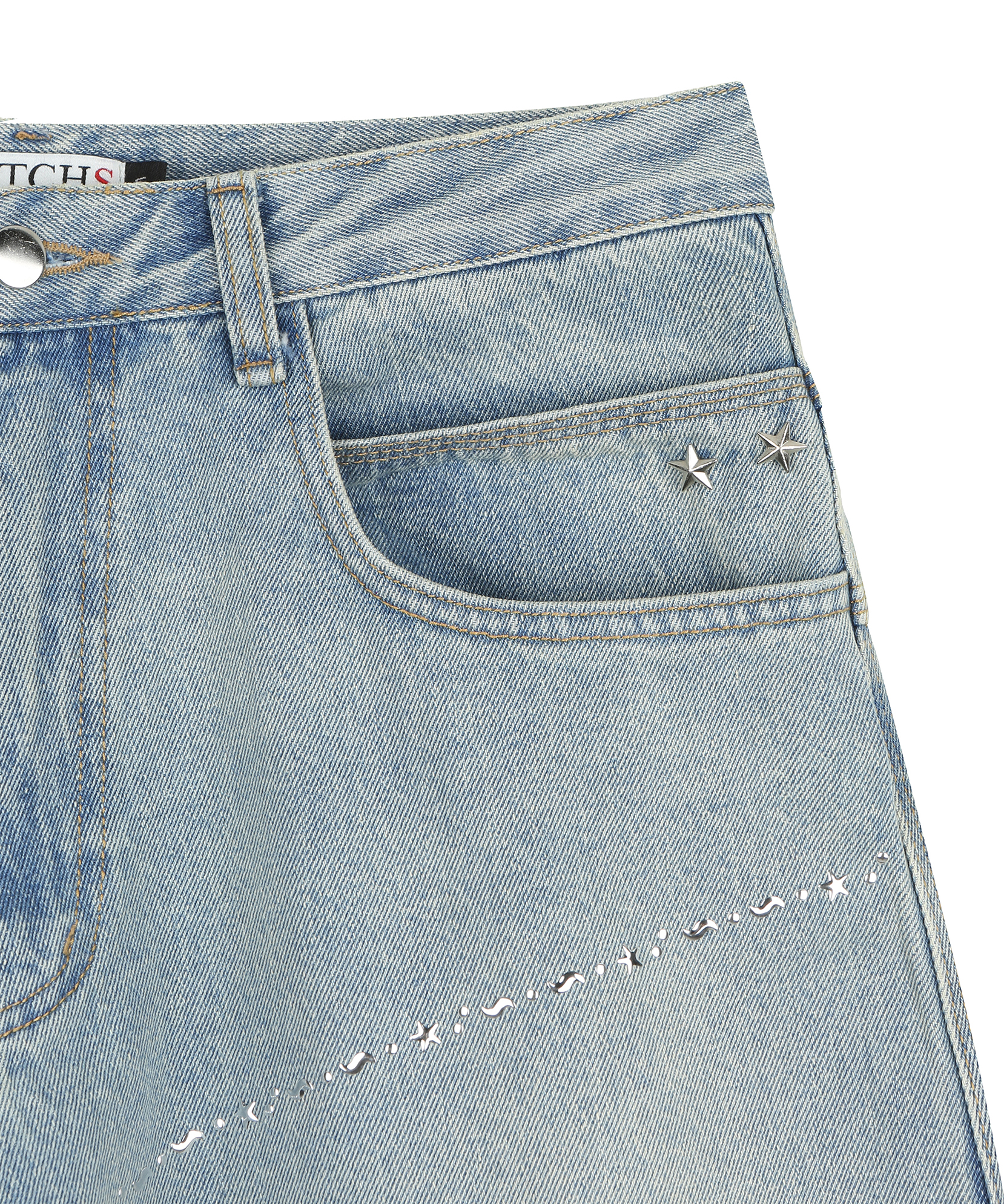 CUSTED HALF DENIM-GIRL