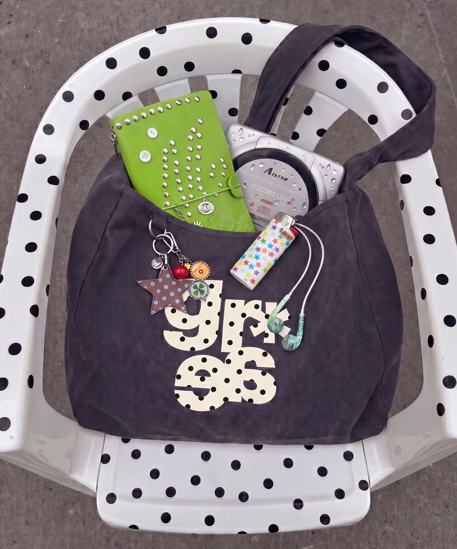 Сумка кросс-боди GRAE-S DOT из канваса Black