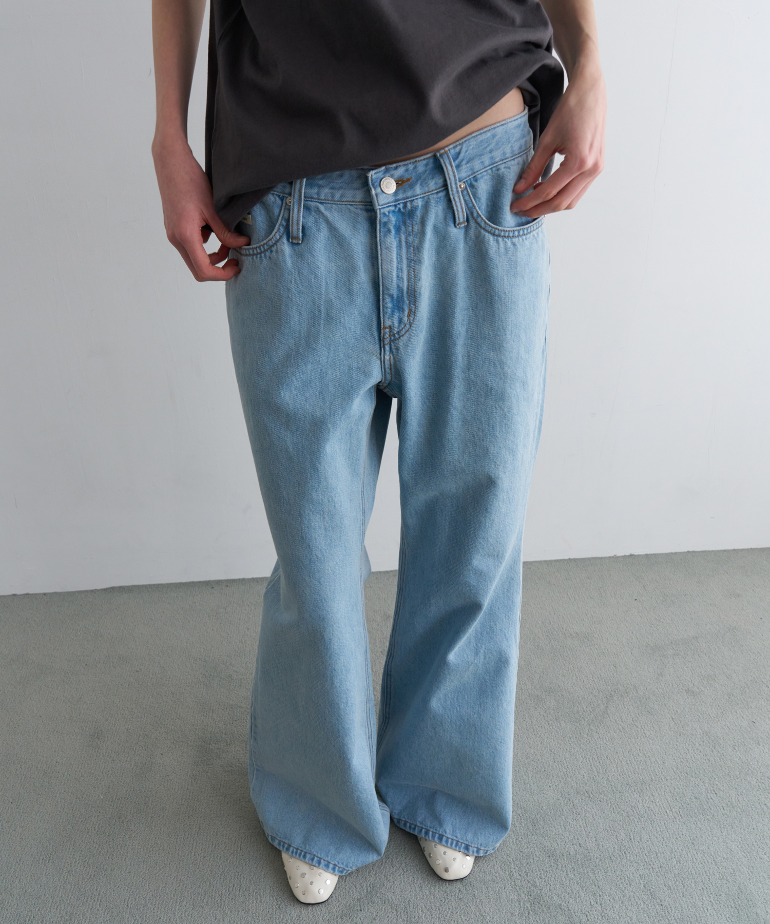 BOOTCUT DENIM PANTS_LIGHT BLUE