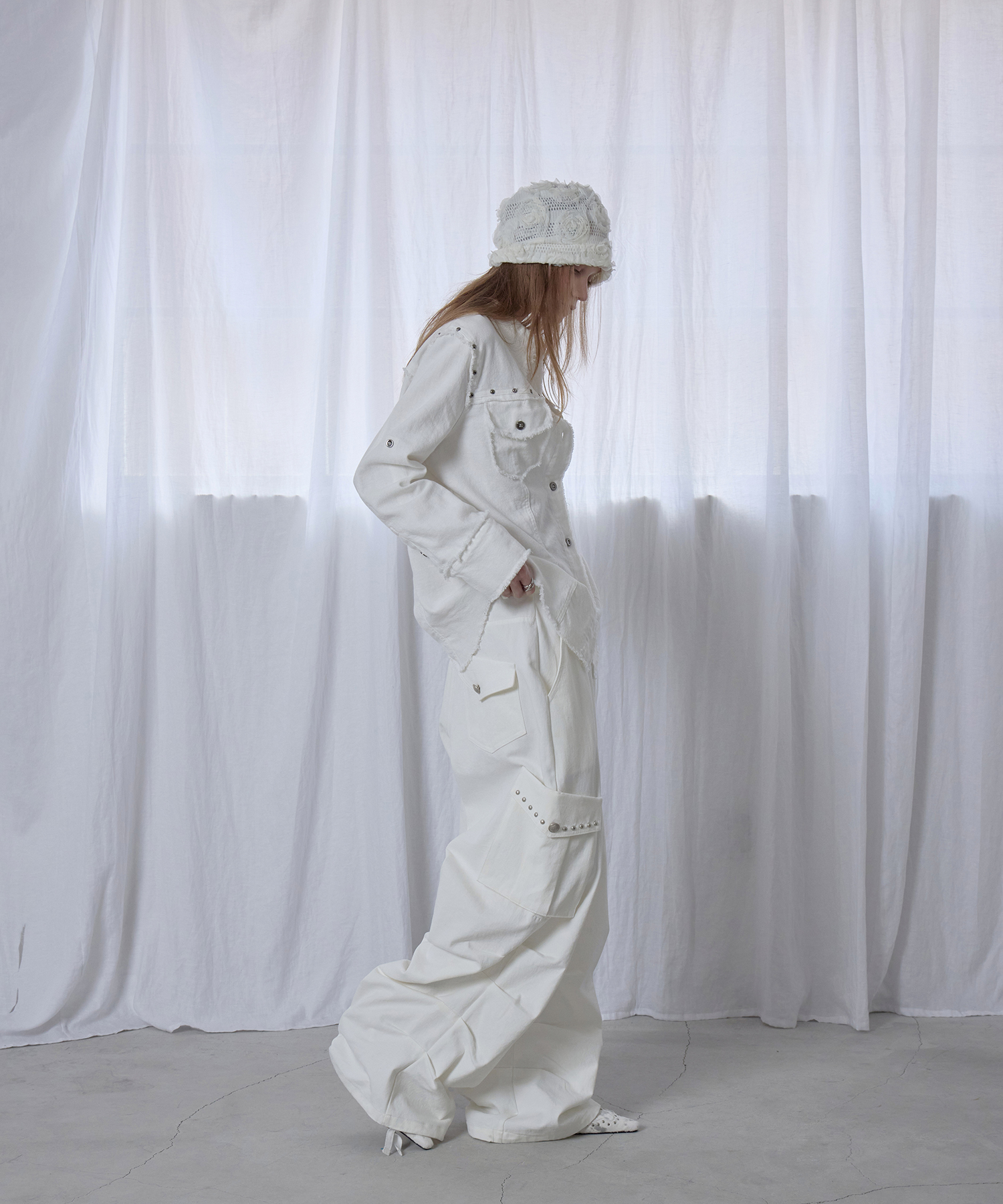 CROWN STRUCTURED POCKET PANTS / IVORY