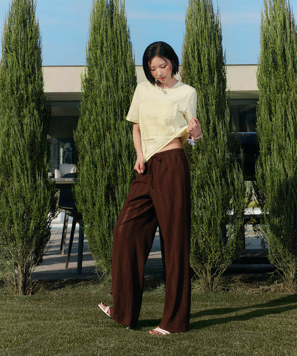 Жаккардовые курортные брюки 26SS