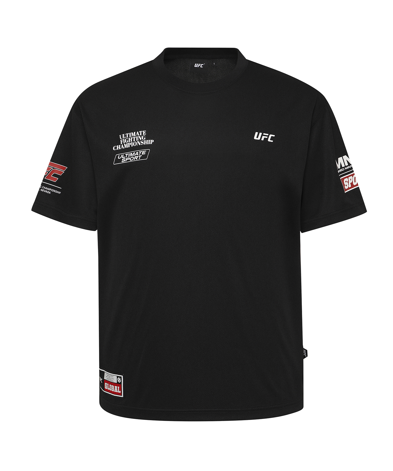 UFC SPON PRO RELAXED FIT SHORT SLEEVE BLACK