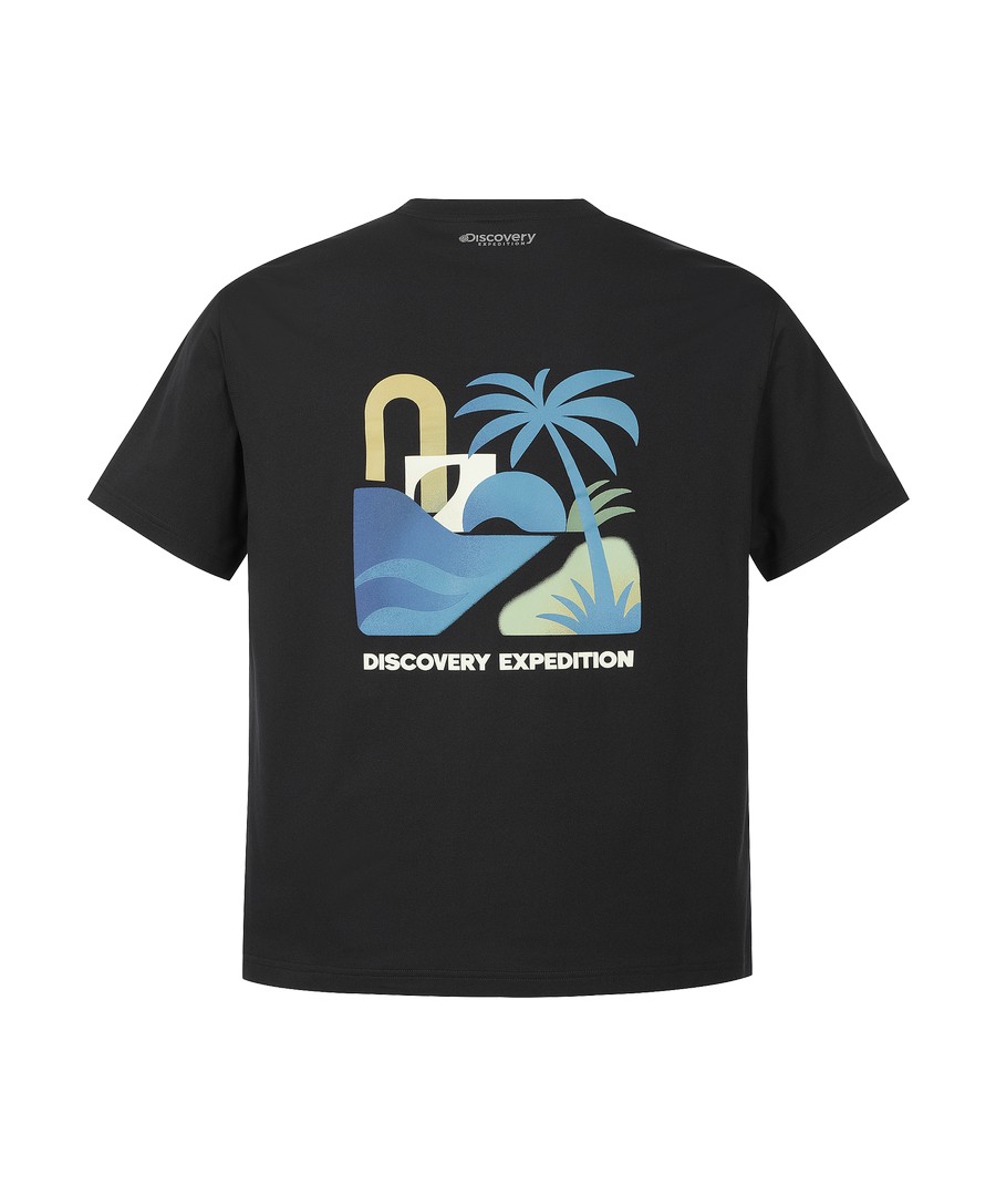 Hot Summer Graphic Short-Sleeve Water T-Shirt