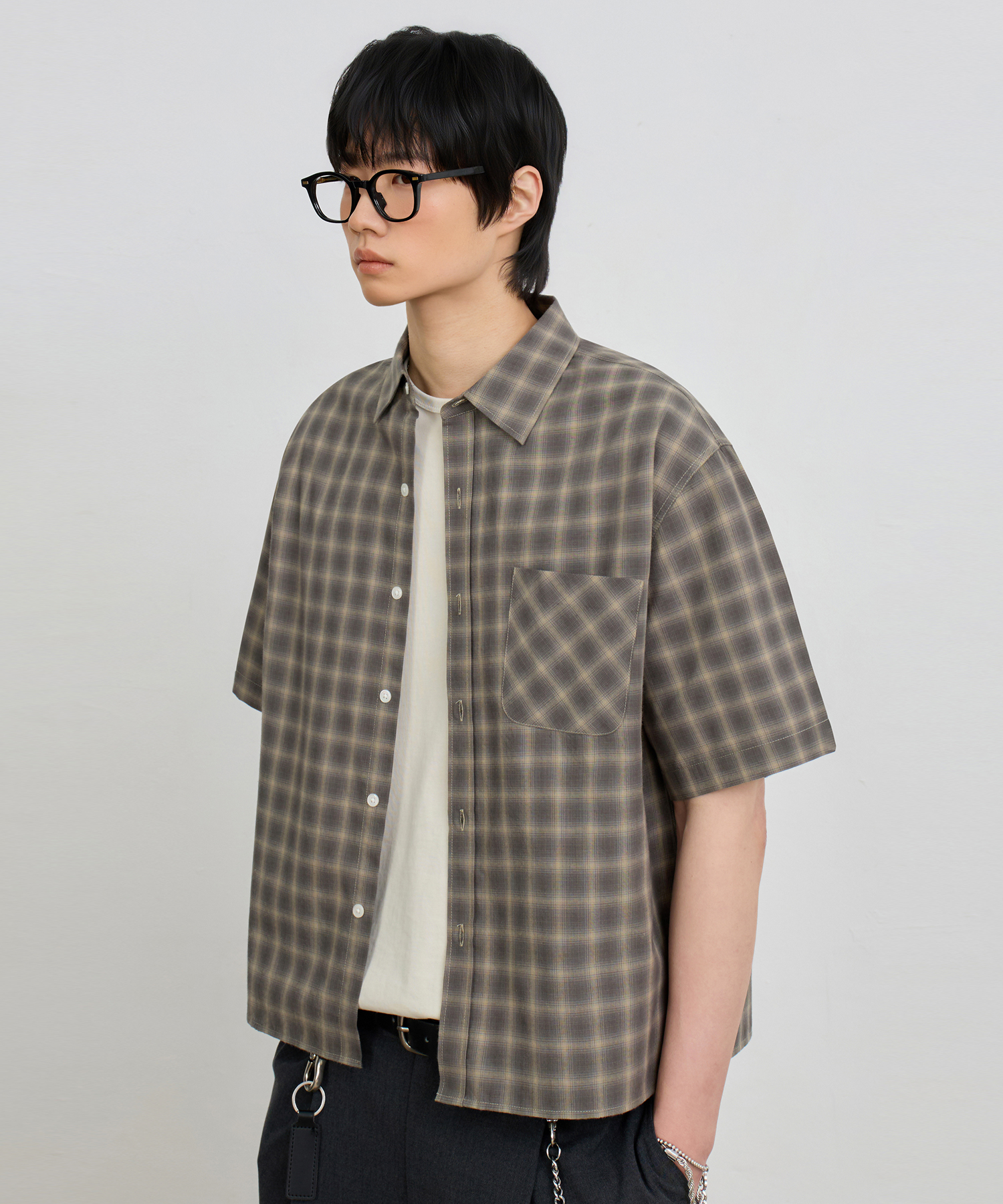 ©EVERYONE’S SEMI CROP CHECK SHIRT_HALF 9 COLOR