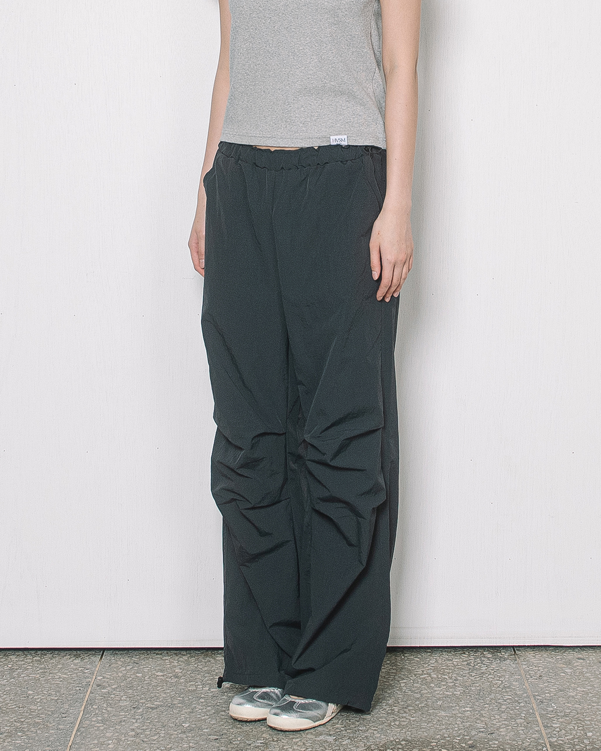 NYLON PARACHUTE PANTS(CHARCOAL)