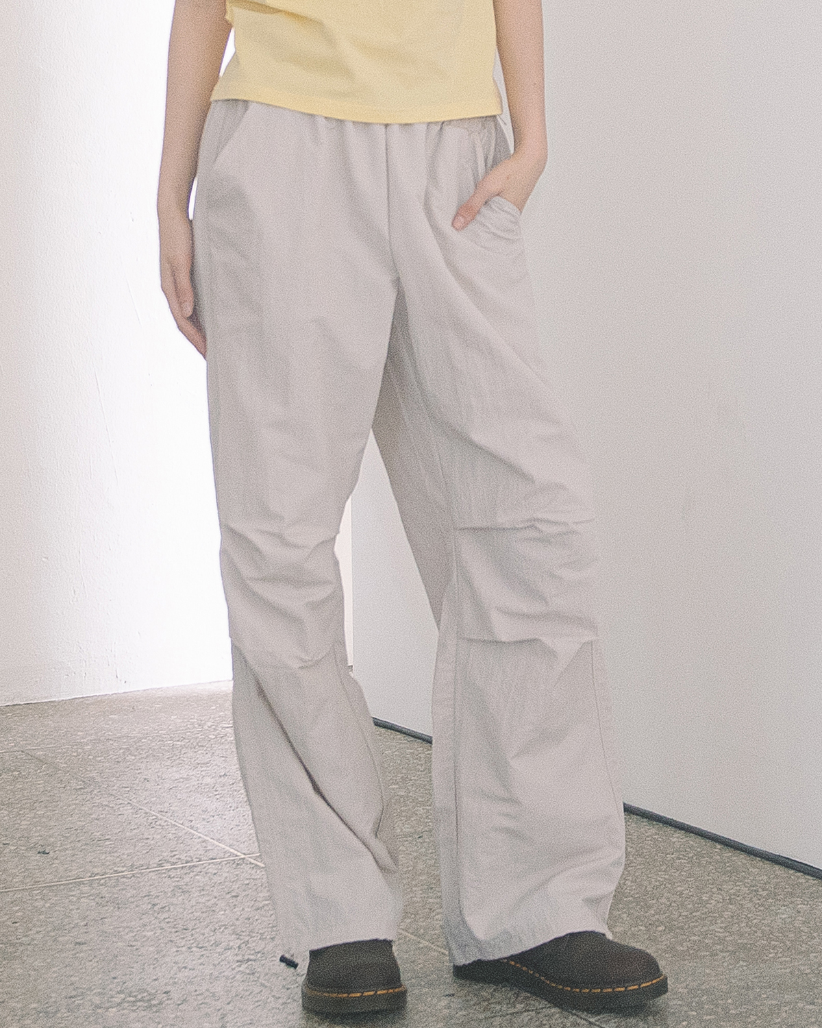 NYLON PARACHUTE PANTS(GREY)
