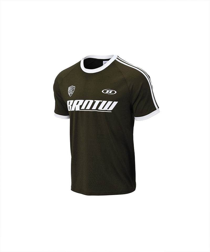 BRNTW TRACK LINE T-SHIRTS [KHAKI]
