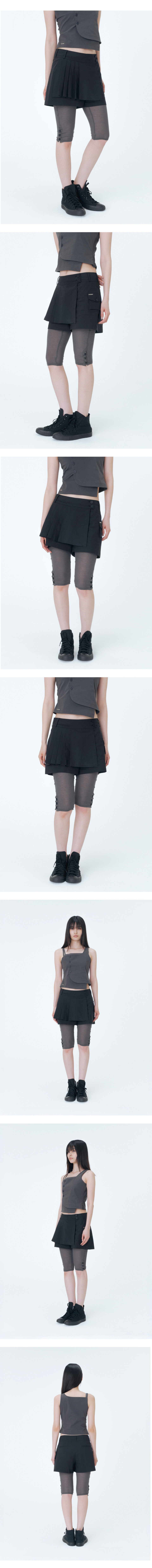 PLEATS MINI SKORT #REI同款! - 2 COLORS BLACK