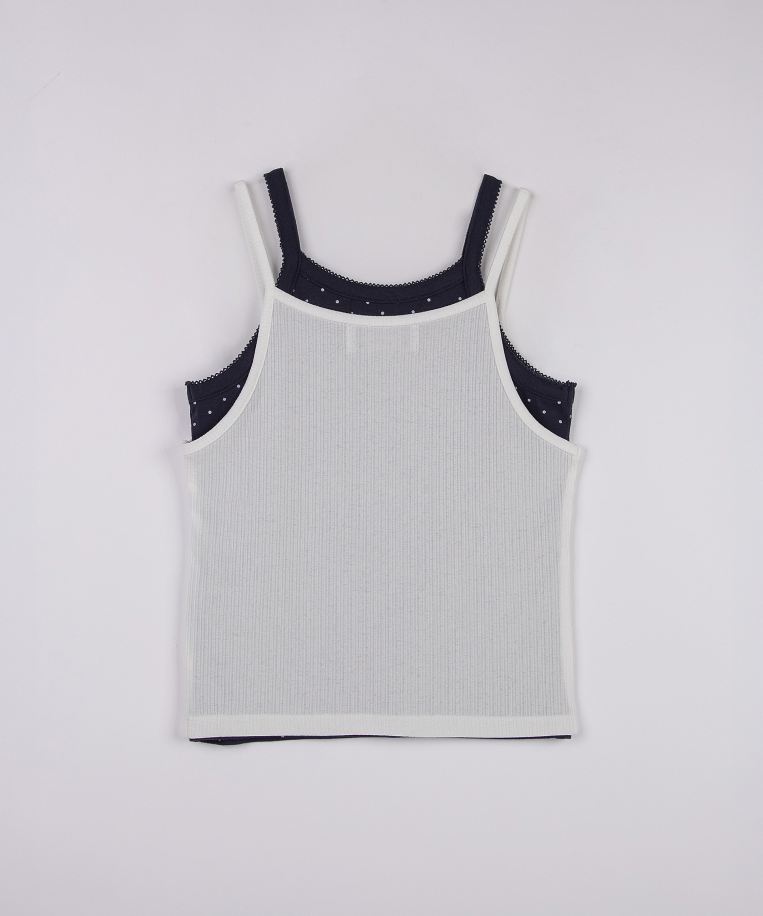 LAYERED SLEEVELESS SET WH+NV