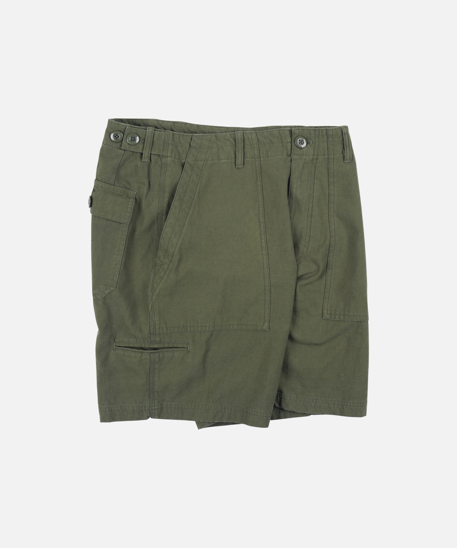 BACKSATIN ESSENTIAL FATIGUE SHORTS _ OLIVE