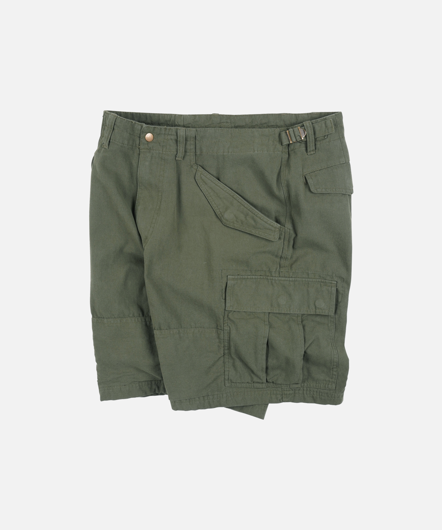 CANVAS ESSENTIAL CARGO SHORTS _ OLIVE