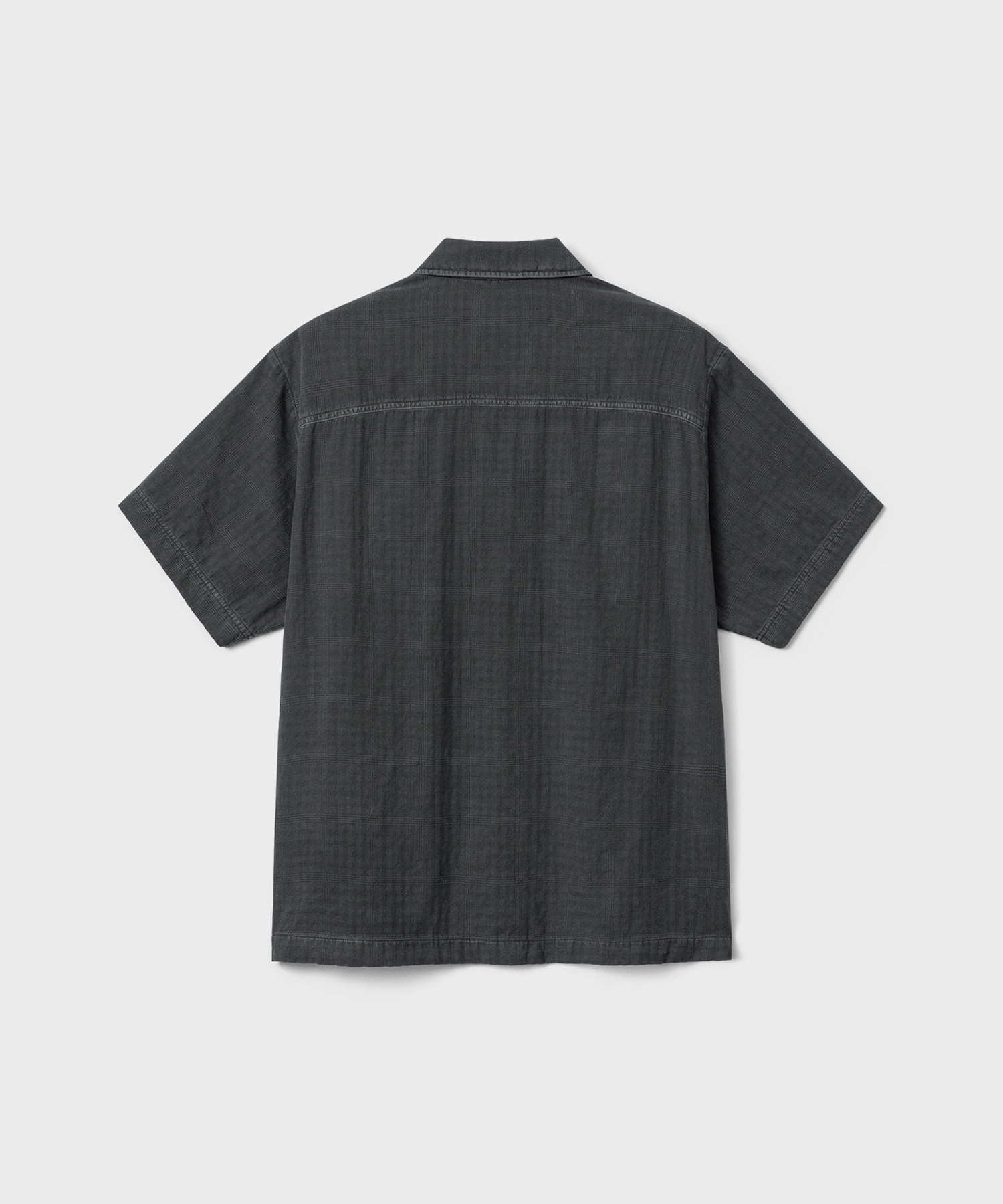 Кроп-рубашка City Essential - Dyed Charcoal клетка