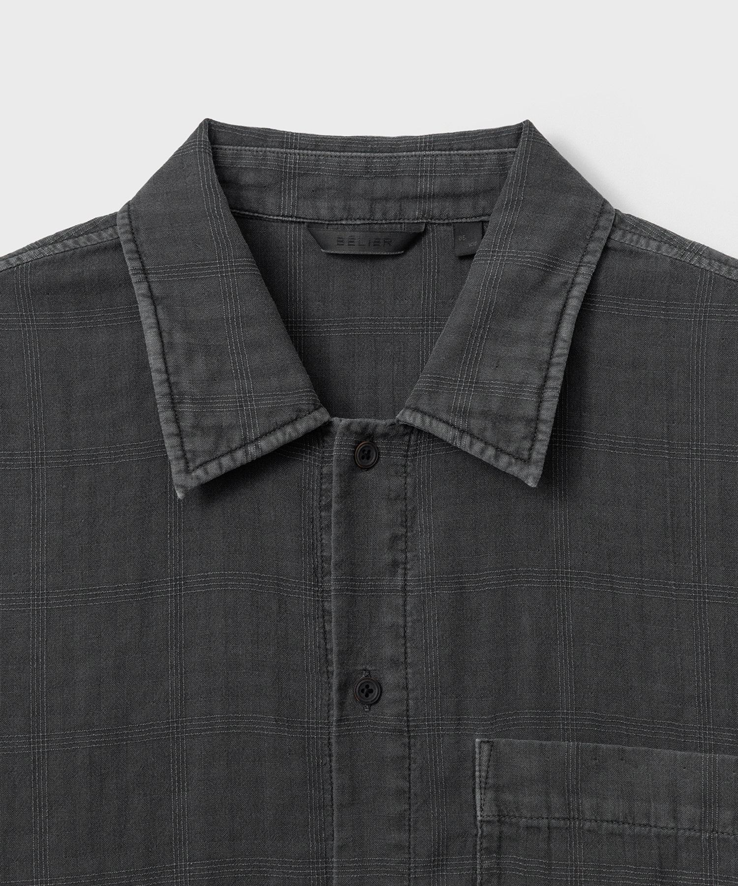 Кроп-рубашка City Essential - Dyed Charcoal клетка