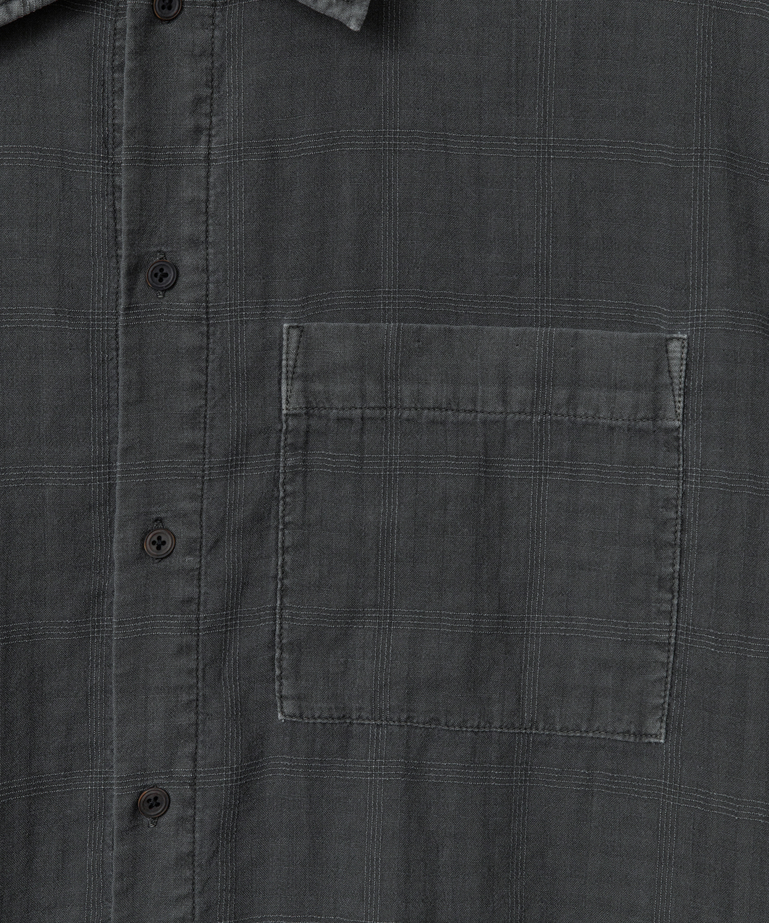 Кроп-рубашка City Essential - Dyed Charcoal клетка