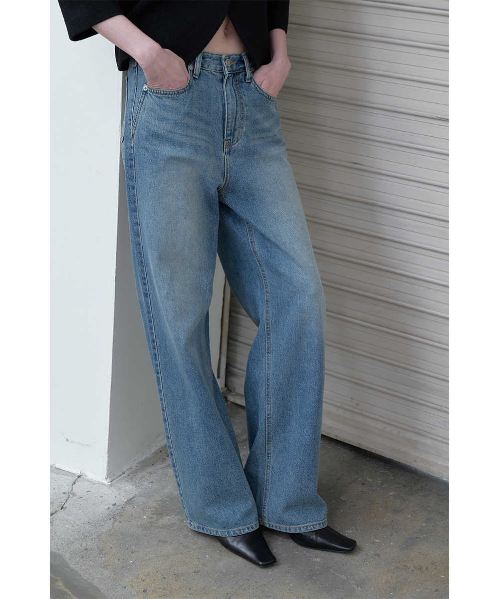 Raw Edge Wide Jean_Blue