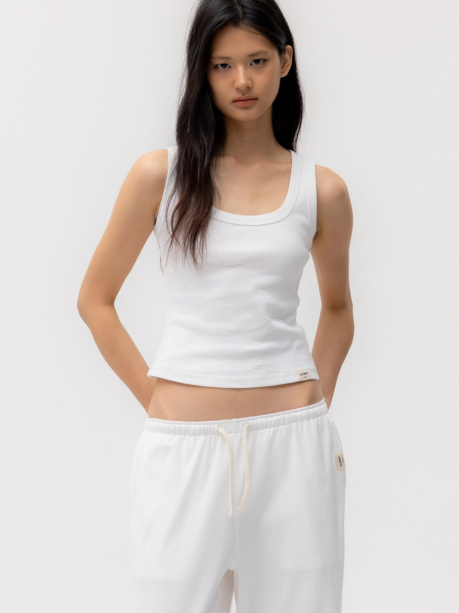 G CLASSIC SCOOP NECK SLEEVELESS (WHITE)