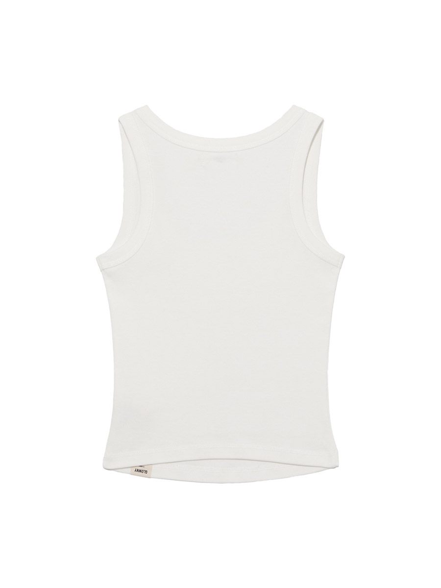 G CLASSIC SCOOP NECK SLEEVELESS (WHITE)
