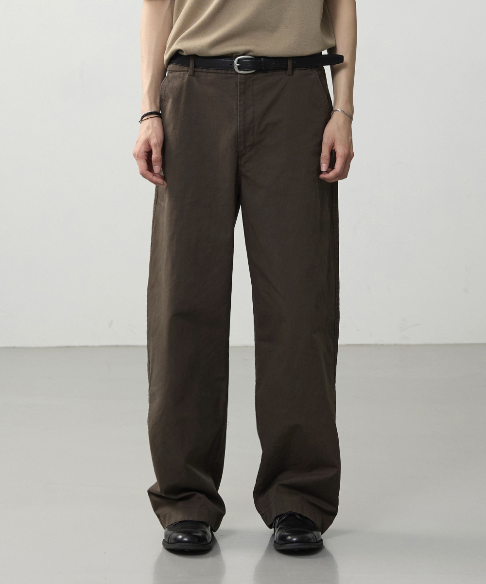 Широкие чиносы эссенциал - washed brown