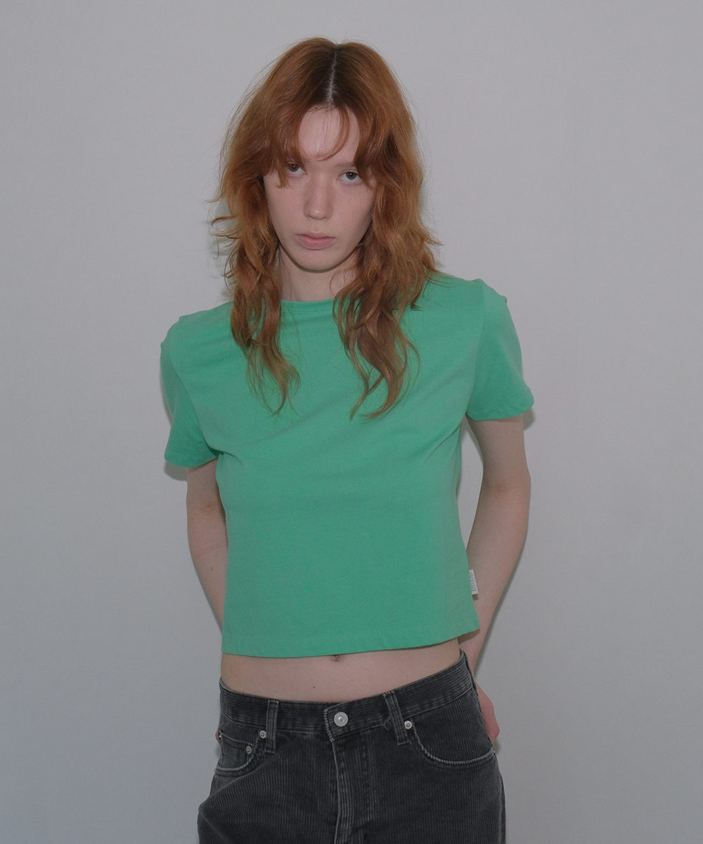 Base Crop Tee_Apple Green
