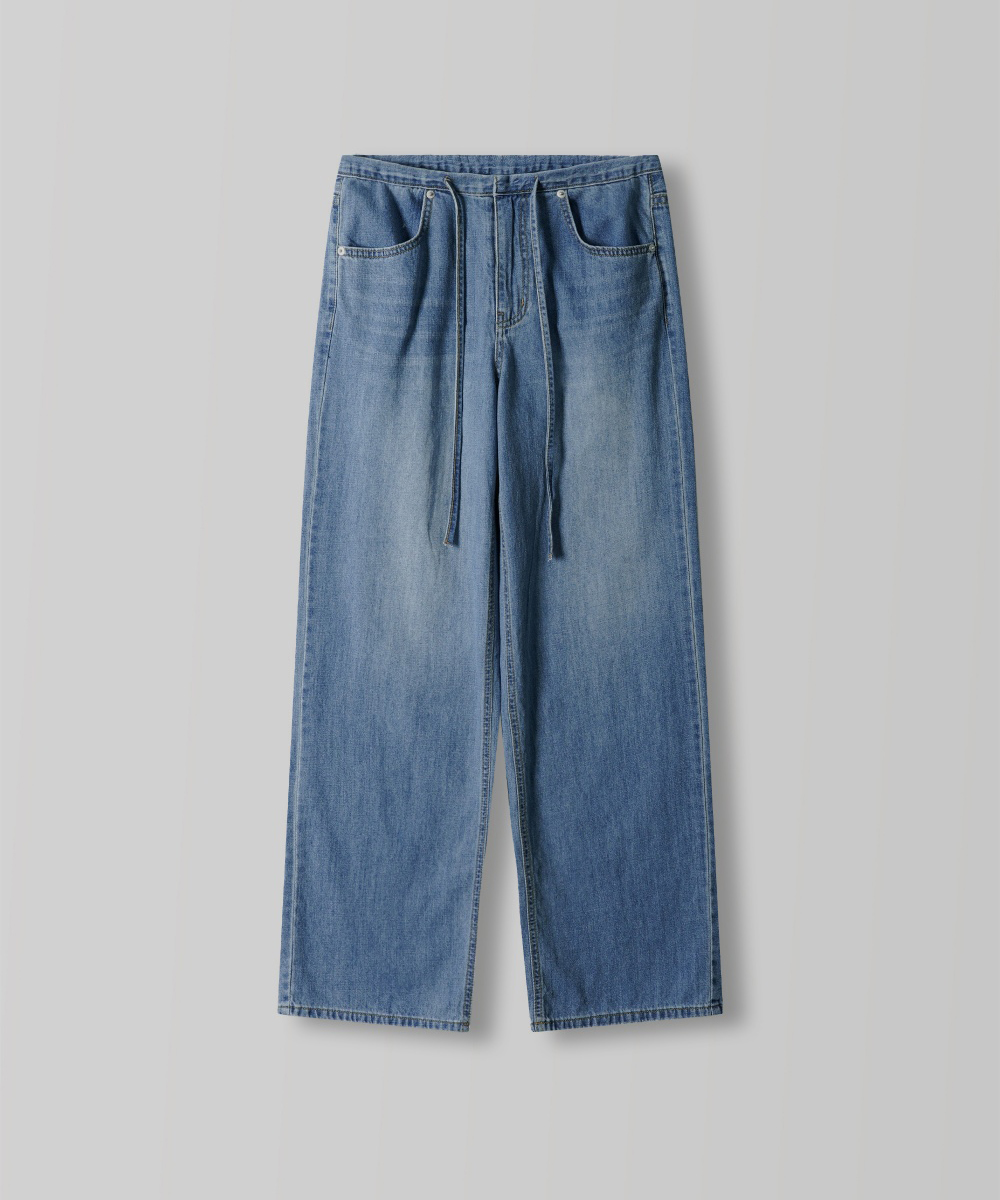 Waist Tie Denim_Light Blue