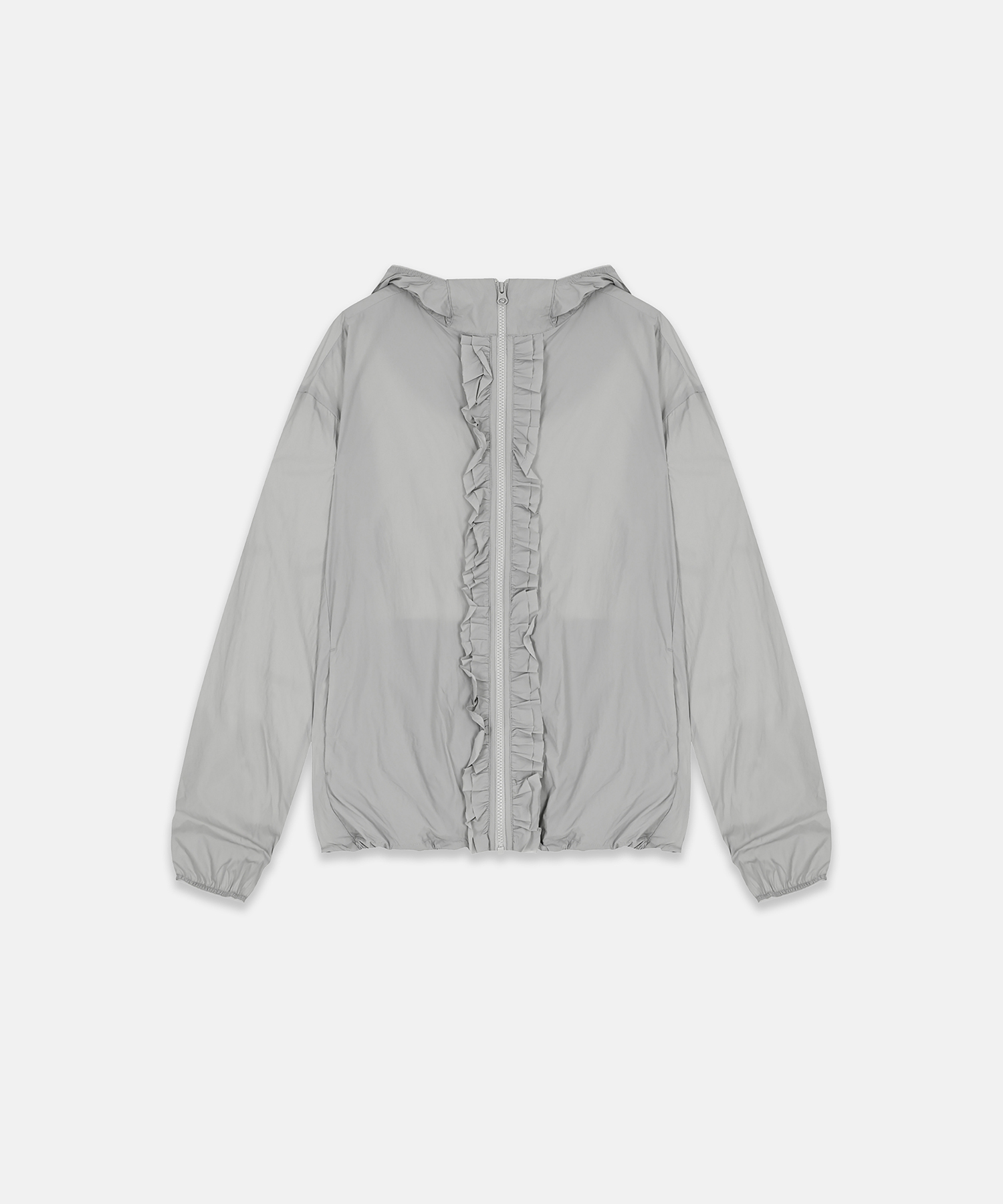 RUFFLE WIND BREAKER LIGHT GRAY